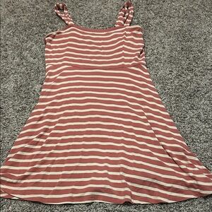 Altar'd State pink and White Striped Dress